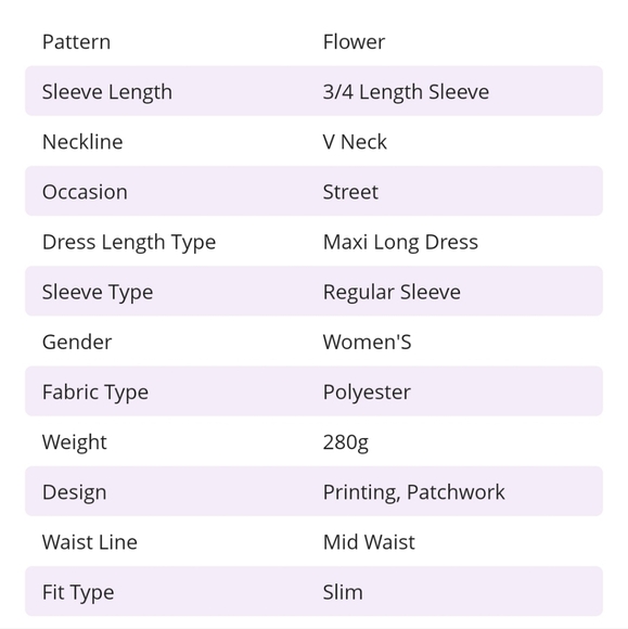 Floral Bohemian V Neck Patchwork Maxi Dress - Picture 12 of 16